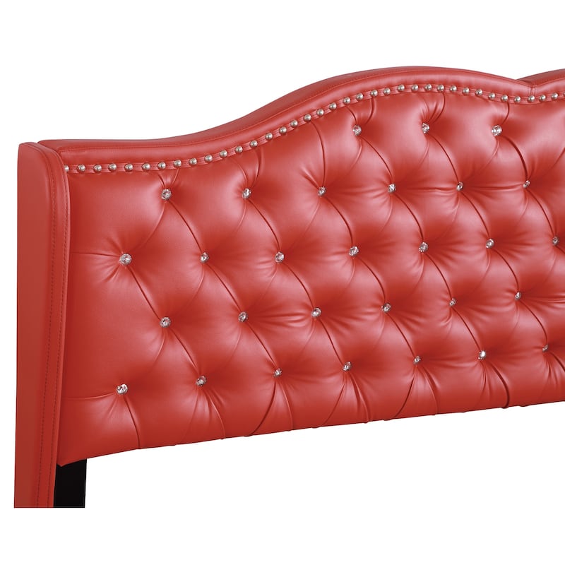 Joy Jeweled Tufted King Panel Bed