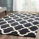 preview thumbnail 64 of 200, SAFAVIEH Handmade Cambridge Luisa Moroccan Trellis Wool Rug 3' x 5' - Black/Ivory - Rectangle
