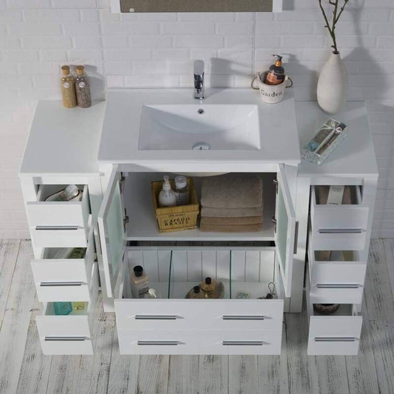 Blossom Sydney 54 inch Solid Wood Bathroom Vanity with Sink & Cabinets