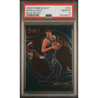 Nikola Jokic 2020 Panini Select Blue Retail Basketball Card #202 Graded PSA 10 - 8'6" x 11'6"