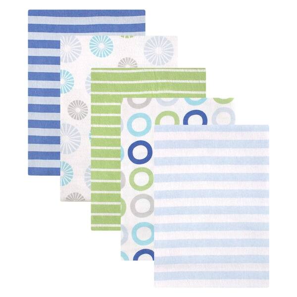 slide 1 of 1, Luvable Friends Baby Boy Cotton Flannel Receiving Blankets, Blue Pinwheel, One Size - Blue Pinwheel - One Size Blue Pinwheel - One Size