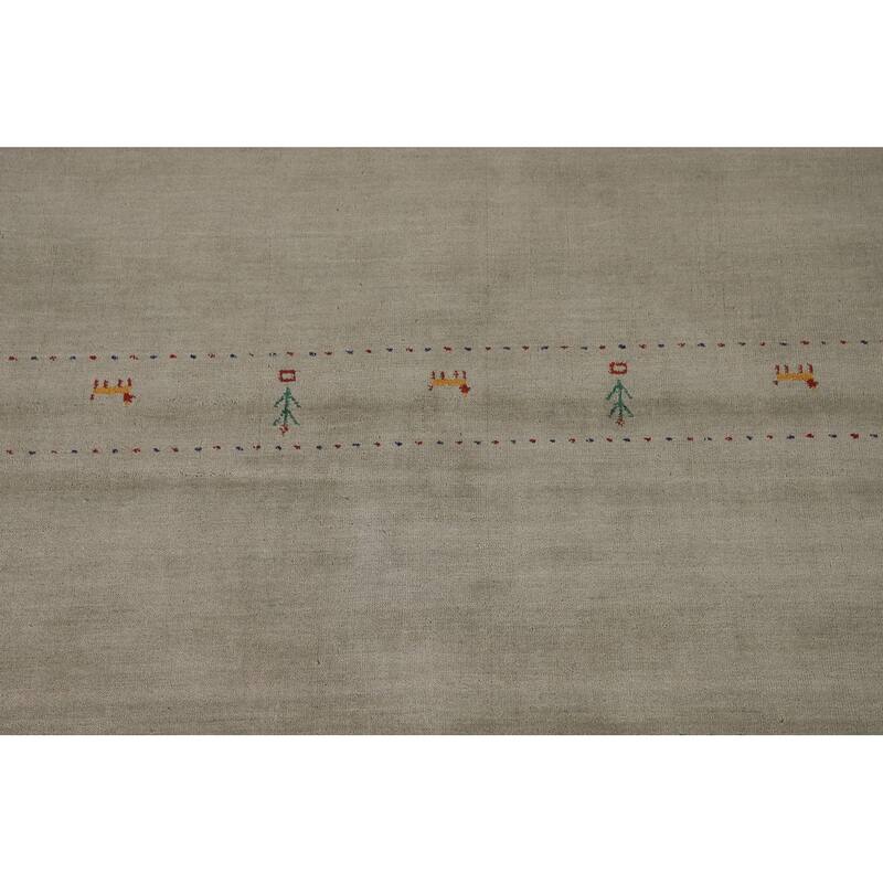 Tribal Gabbeh Oriental Area Rug Handmade Wool Carpet - 7'10" x 9'10"