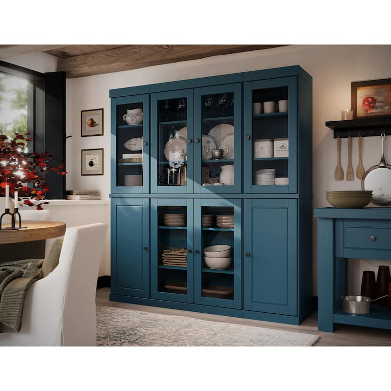 Palace Imports 100% Solid Wood 65" Kitchen China Pantry Cabinet - 65" x 71.5"