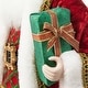 preview thumbnail 21 of 92, Glitzhome 18"H Faux Fur Christmas Santa Figurines with Porcelain Face