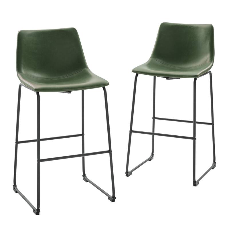 Middlebrook Prusiner 29-inch Faux Leather Bar Stool, Set of 2