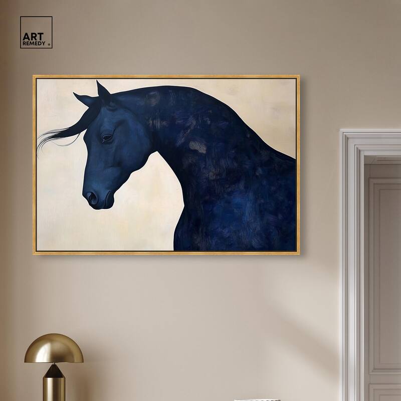 Blue Horse I Canvas by Art Remedy