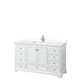 Option White, Chrome Trim, White Cultured Marble Top