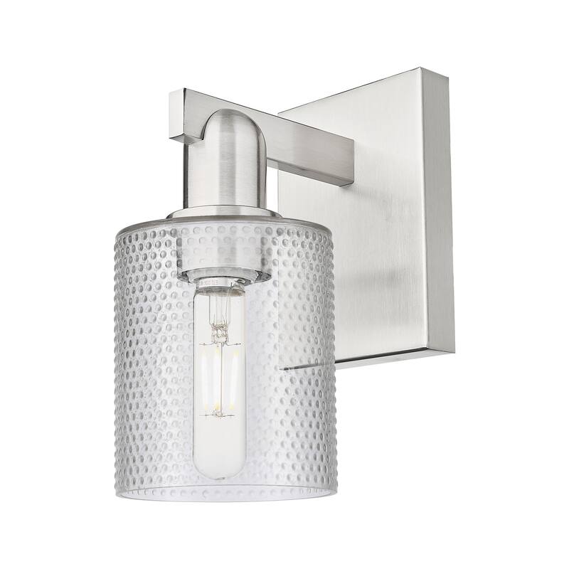 Innovations Lighting 716-1W-11-5 Cobbleskill Sconce Cobbleskill 11" - Brushed Satin Nickel / Clear