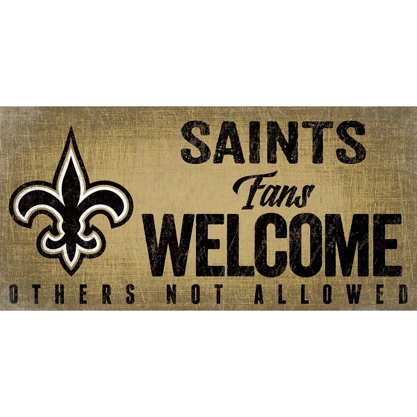 New Orleans Saints Wood Sign Fans Welcome 12x6. Opens flyout.