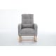 preview thumbnail 14 of 14, Accent Rocking Chair Rocking Chair with Solid Wood Legs, Upholstered Nursery Glider Rocker, Comfy Armchair with Side Pocket