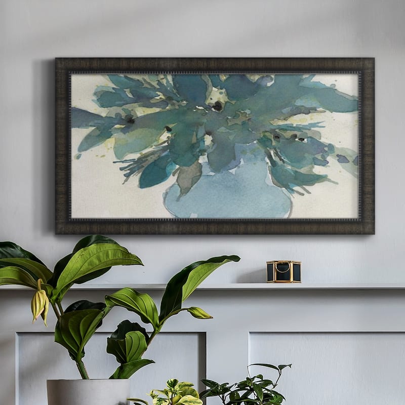 Blue Vintage Charm I Premium Framed Canvas- Ready to Hang