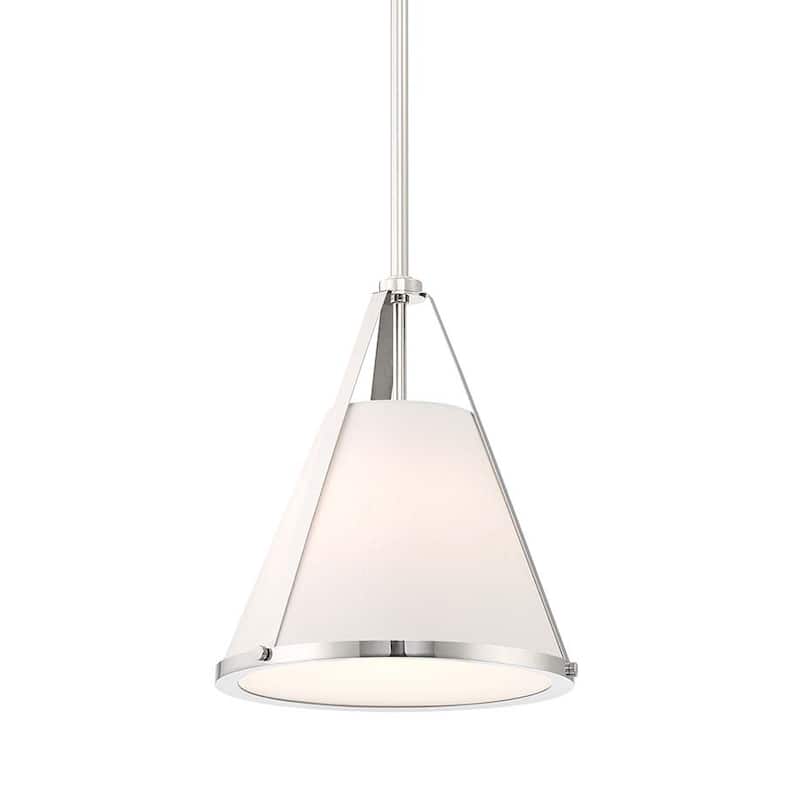 Crystorama Lighting Group FUL-900 Fulton 10" Wide Mini Pendant - Polished Nickel
