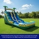 preview thumbnail 1 of 7, HeroKiddo 15' Tropical Breeze Commercial Grade Dual Lane Inflatable Water Slide with Pool and Blower Indoor Outdoor Inflatable Kids
