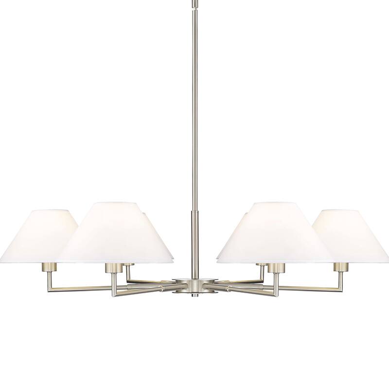 Z-Lite 744-44R Leila 6 Light 44" Wide Chandelier - Brushed Nickel