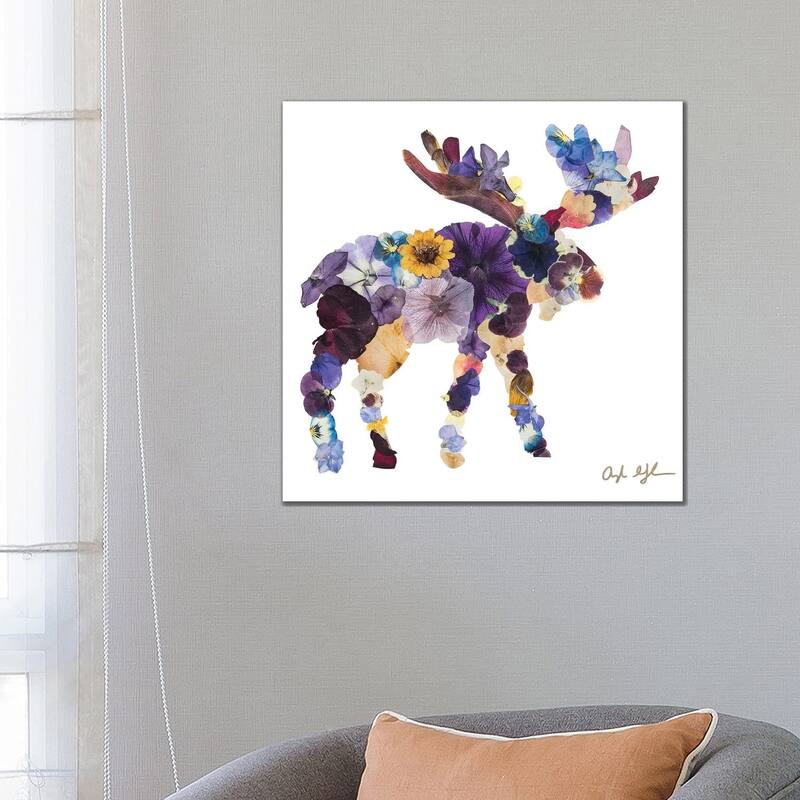 iCanvas "Moose" by Oxeye Floral Co Canvas Print - 26x26x1.5
