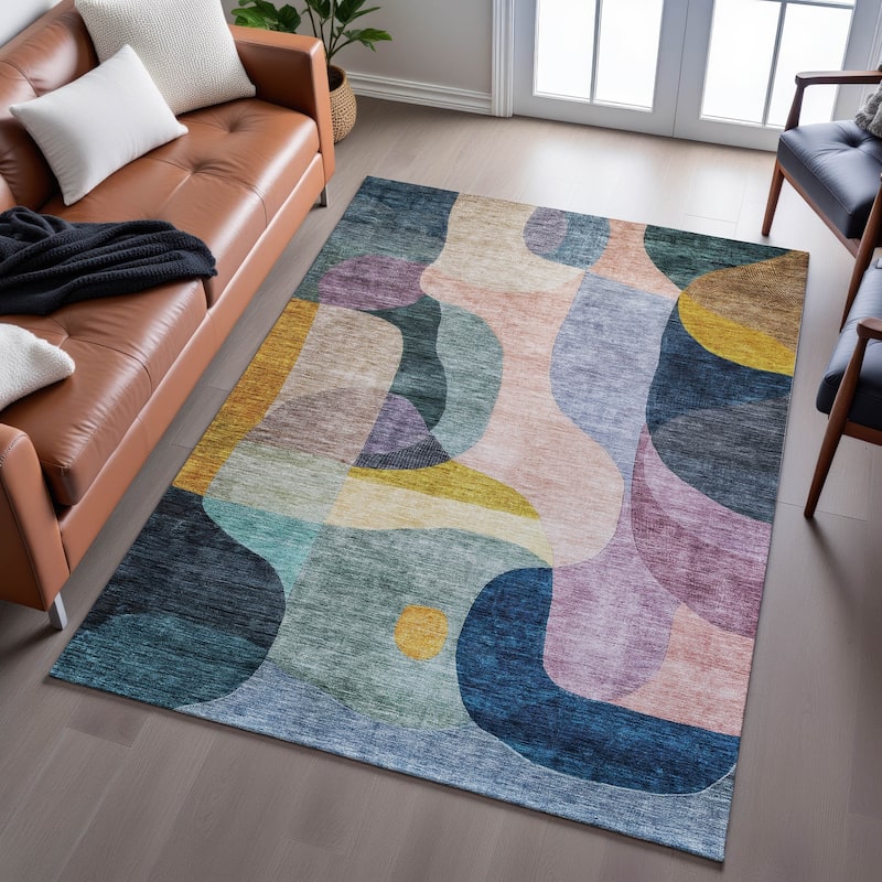 Premium Washable Super Soft Abstract Contemporary Mayfield Rug