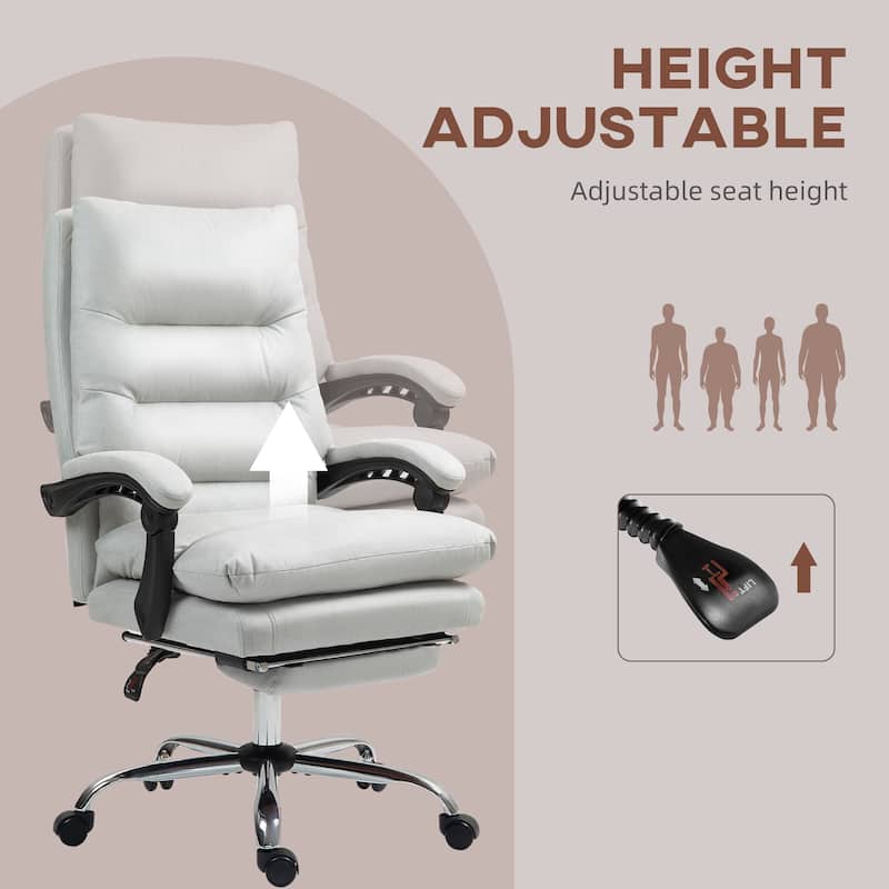 Vinsetto Microfibre Vibration Heated Reclining Massage Office Chair
