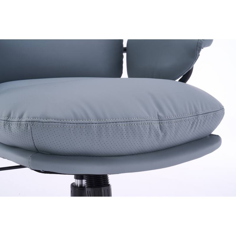 Ergonomic Leather Office Chair with 360°Swivel, Adjustable Height, Reclining Backrest & Breathable Seat