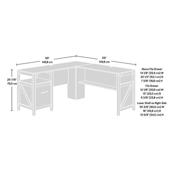 L Shape Wood Computer Desk with File Drawer Bed Bath & Beyond 36077321