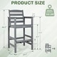 preview thumbnail 21 of 19, Vrakae Outdoor Adirondack Bar Stool Chairs (Set of 2)