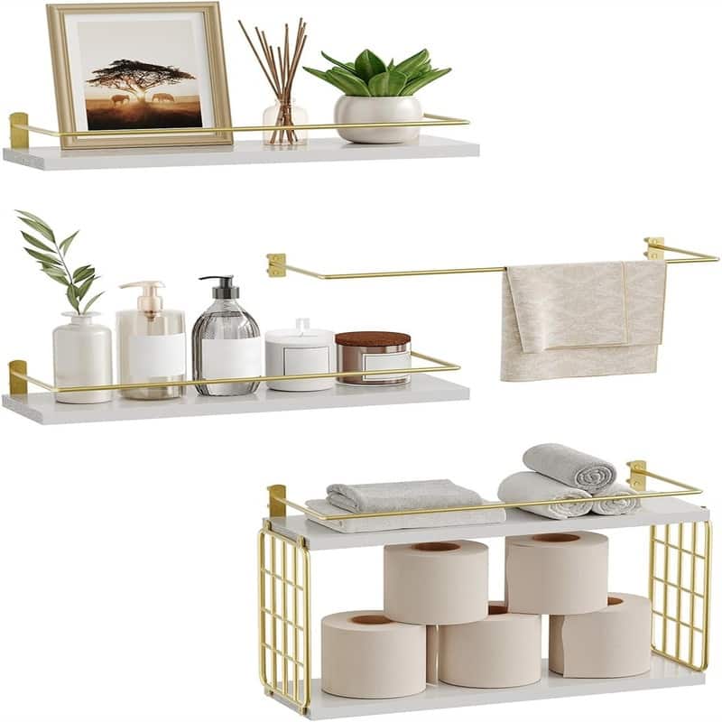 4+1 Tier Floating Shelves - 14.7"L x 5.8"W x 11.6"H