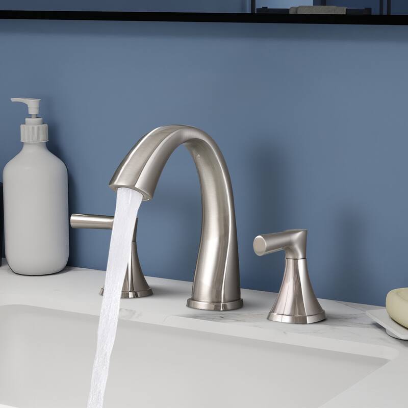 Topcraft Two Handle Bathroom Sink Faucet with Pop-Up Drainer