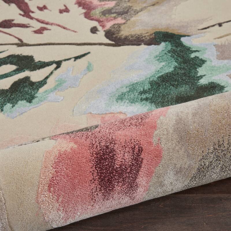 Nourison Hand-tufted Prismatic Modern Abstract Floral Area Rug