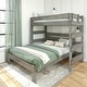 preview thumbnail 15 of 26, Max and Lily Farmhouse Twin over Queen L Shaped Bunk Bed Driftwood