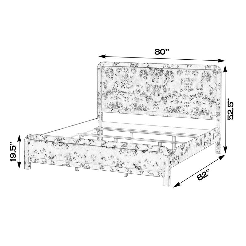 Cora Burl Wood Panel King Bed