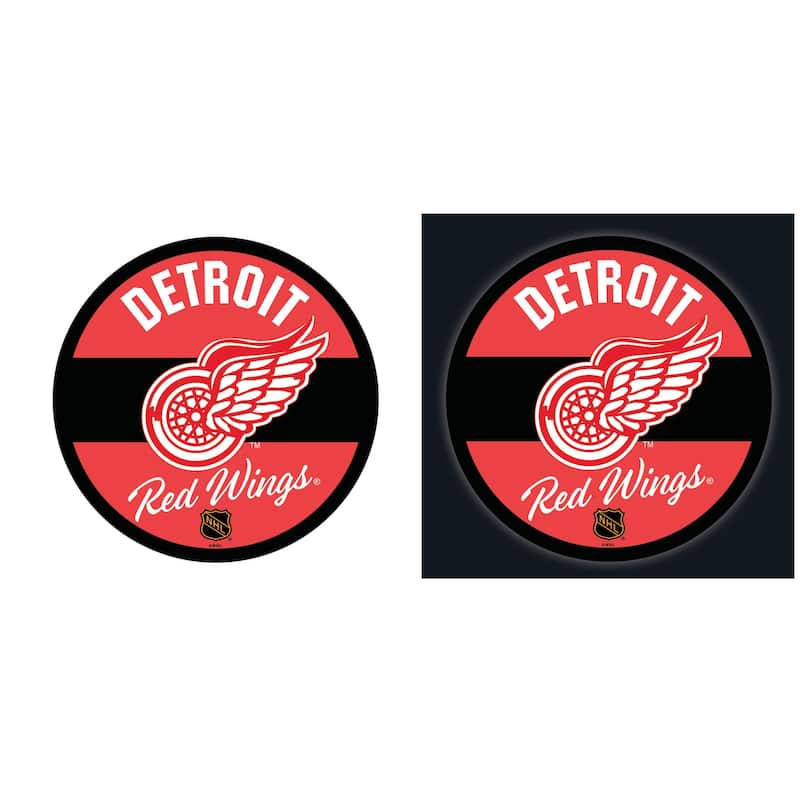 Detroit Red Wings LED Lighted Sign - Black