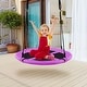 preview thumbnail 15 of 21, Outdoor and Indoor 40-Inch Flying Saucer Tree Swing for Play and Fun - 40" ~ 63"