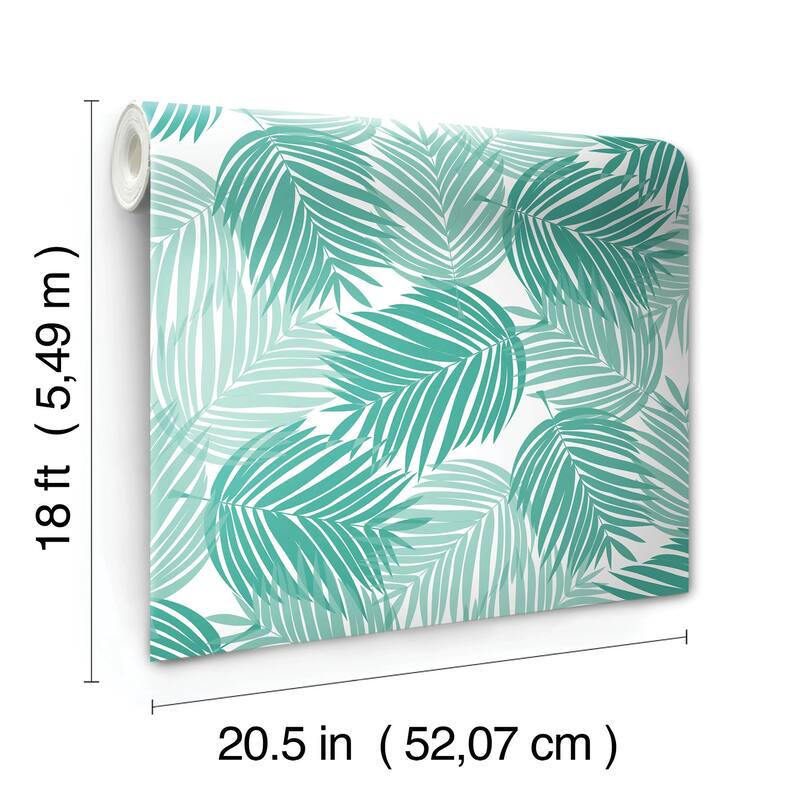 Packed Party Stay Palm Leaf Peel and Stick Wallpaper