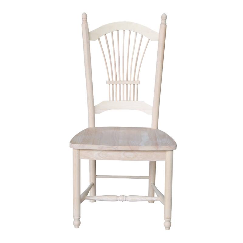 International Concepts Solid Wood Sheafback Dining Chairs, Set of 2