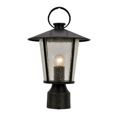 Andover Outdoor 1 Light Matte Black Post Mount - 9'' W x 14.5'' H