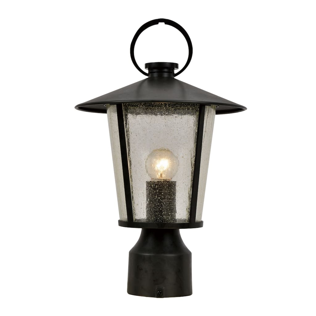 Andover Outdoor 1 Light Matte Black Post Mount - 9'' W x 14.5'' H