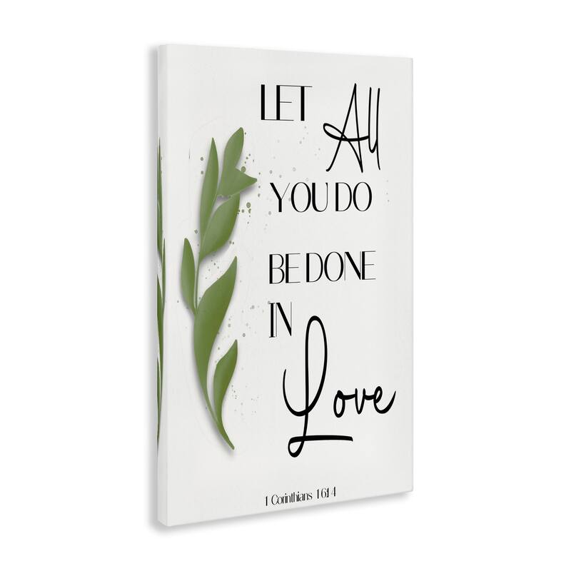 Stupell Done In Love Proverb Canvas Wall Art Design By Amber Clarkson