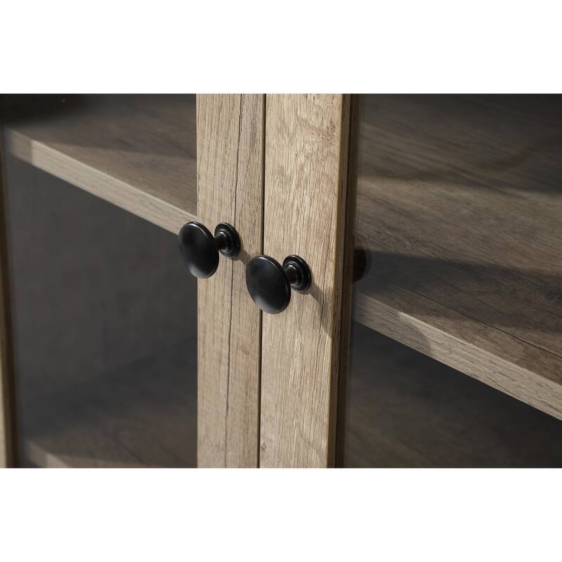 Fresco 16-28 Inch Bath Storage Glass Cabinet