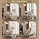 preview thumbnail 8 of 14, Accent Rocking Chair, Upholstered Nursery Glider Rocker, Orange and White