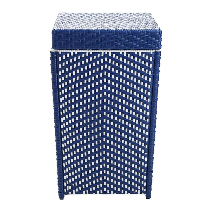 Courtnie Contemporary Wicker Outdoor Poolside Towel Hamper by Furniture of America