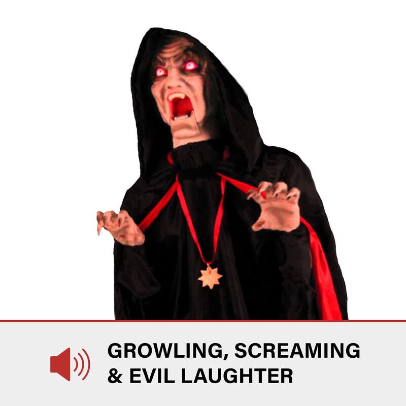 Haunted Hill Farm Cornelius the Lurching Vampire by Tekky, Indoor or Covered Outdoor Premium Halloween Animatronic