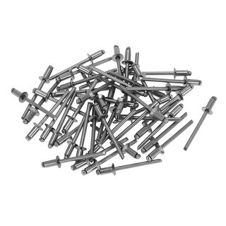 50 Pcs Open End Large Flange Blind Rivets 4mm Grip Diameter 8mm Flange ...