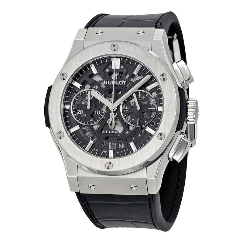 Hublot Classic Fusion 45mm Automatic Skeleton Dial Men's Watch - Black