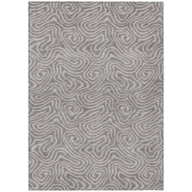 HomeRoots Abstract Transitional Rectangle Outdoor Rug
