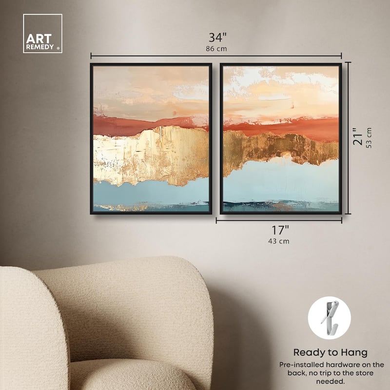 Earthy Glow III Canvas Set of 2 by Art Remedy