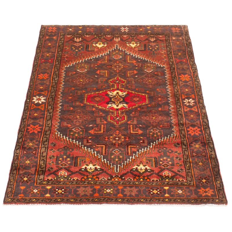 ECARPETGALLERY Hand-knotted Andelz Red Wool Rug - 4'1 x 6'3