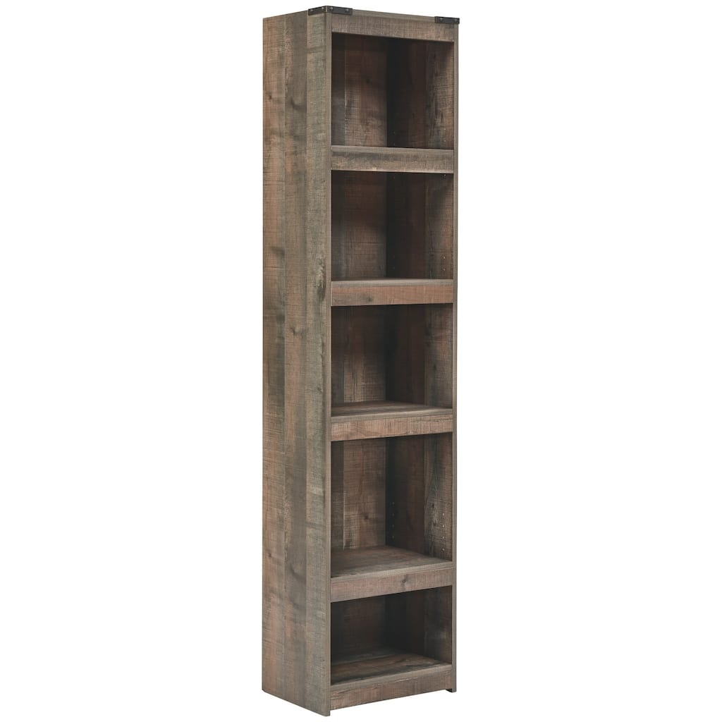 72 Inches 5 Compartment Wooden Pier with Metal Brackets, Brown