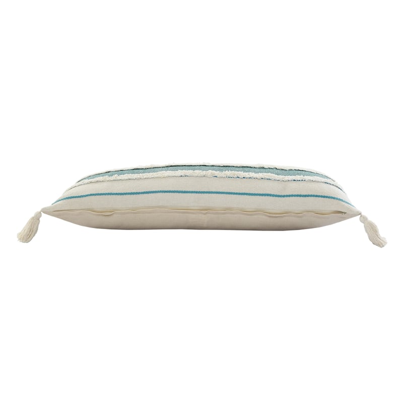 Sevita Turquoise Quarry Striped Throw Pillow, Single or Set of 2