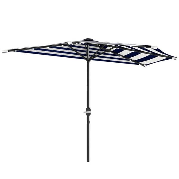 6 ft half umbrella patio under 100 Qidvol Rectangle Outdoor Half Umbrellas with Base for Balcony, Table, Garden, Deck, Porch, Rectangular Canopy 6ft/8ft, Height Adjustable (Color : Khaki, Size : Small) : Patio, Lawn 160G polyester Simply Shade 9-Foot Amelia Half-Umbrella
