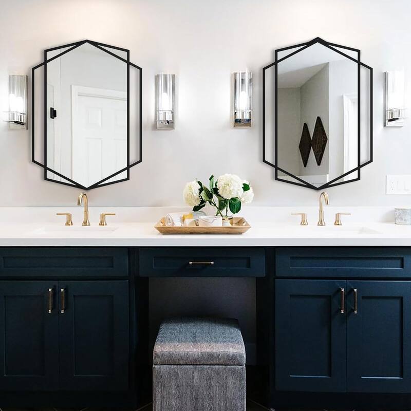 Iron Art Personalized Polygon, Versatile Hanging Mirror