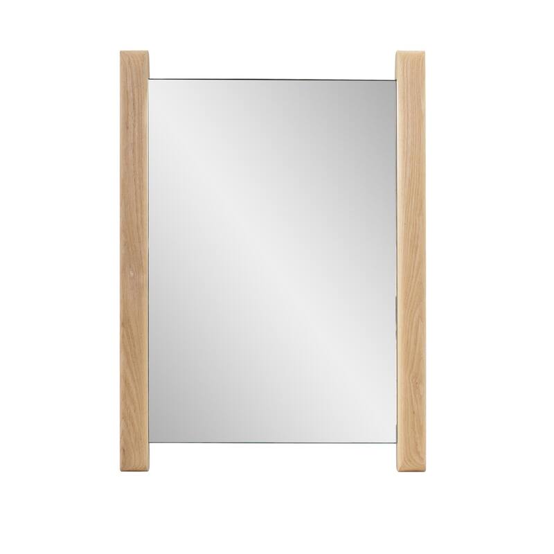 Allan Andrews Natural Wood Side Framed Rectangular Vanity Mirror - 22"H x 16"W